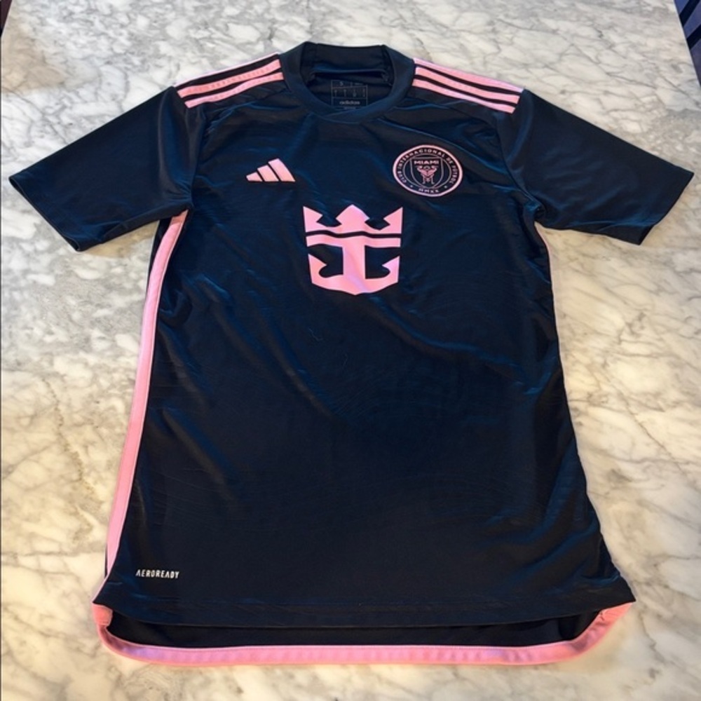 Adidas Black and Pink inter Miami Soccer Jersey size small